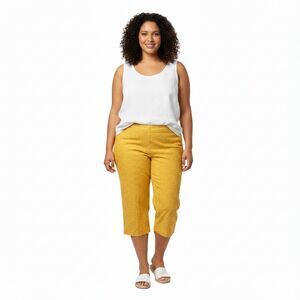 Ashley Stewart Eyelet Capri Pants Lined 18W